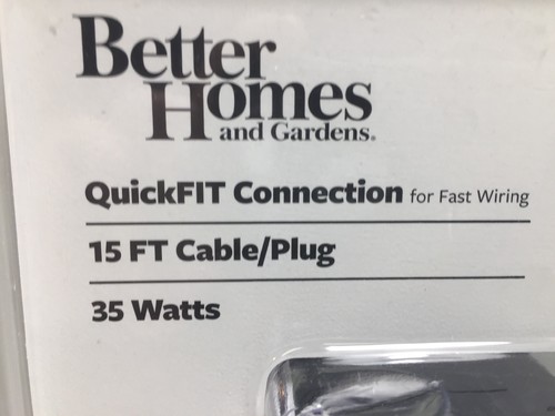 Better Homes & Garden 35 Watt Quickfit Transformer w/ Light Sensor 15ft Cable