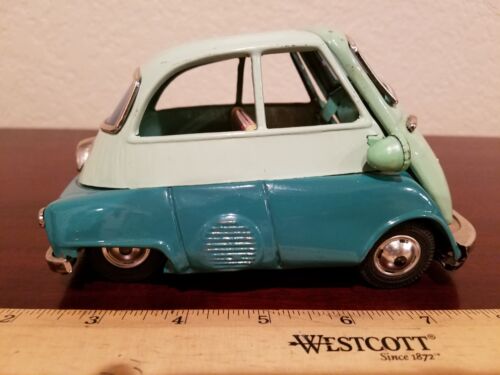 Vintage Isetta 300 Bandai 1960s Tin Toy BMW car Made In Vintage Isetta 300 Bandai 1960s Tin Toy BMW car Made In