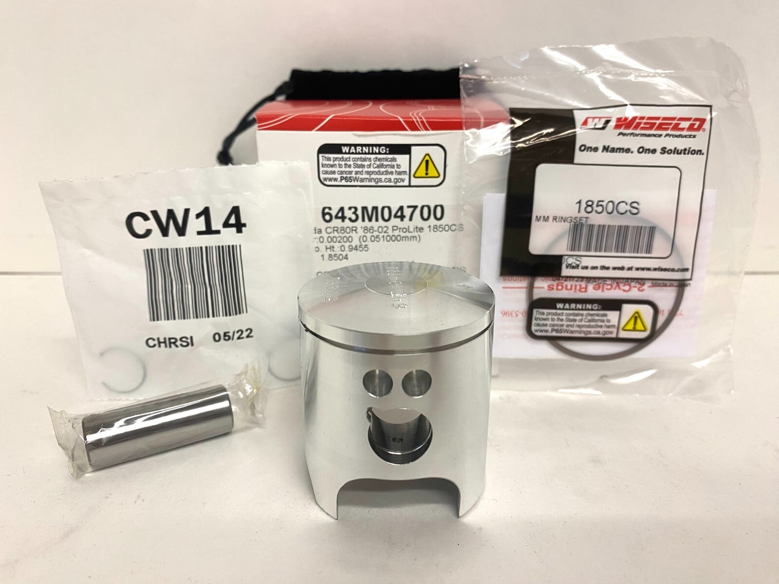 Wiseco Po-Lite Piston Assembly - 643M04700 Fo 1986-2002
