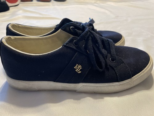 Ralph Lauren Janson II Canvas Sneakers Blue Womens Size 9 | eBay