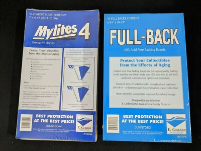 50 E. Gerber Mylites 4 & Full Backs Set -Current Modern Age Comic 700M4 675FB