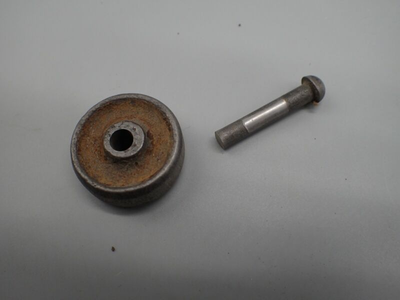 Antique SINGER  1/2" X 1 1/4" Treadle Sewing Machine Caster Wheel w/ Pin