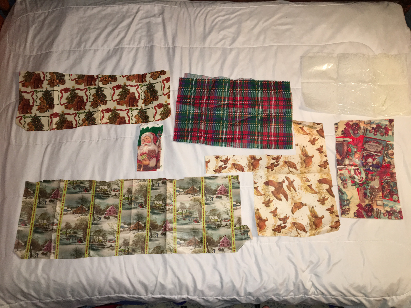 Vintage Assortment of Christmas Gift Wrapping Paper