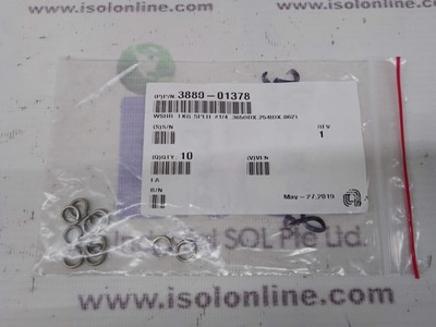 Applied Materials 3880-01378 WSHR l KG SPLH #1/4 .3650DX.254IDX.0621 Lot of 10