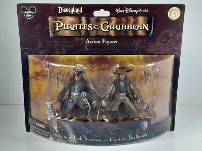 DLR WDW Pirates of The Caribbean Captain Jack Sparrow & Barbossa Action Figures