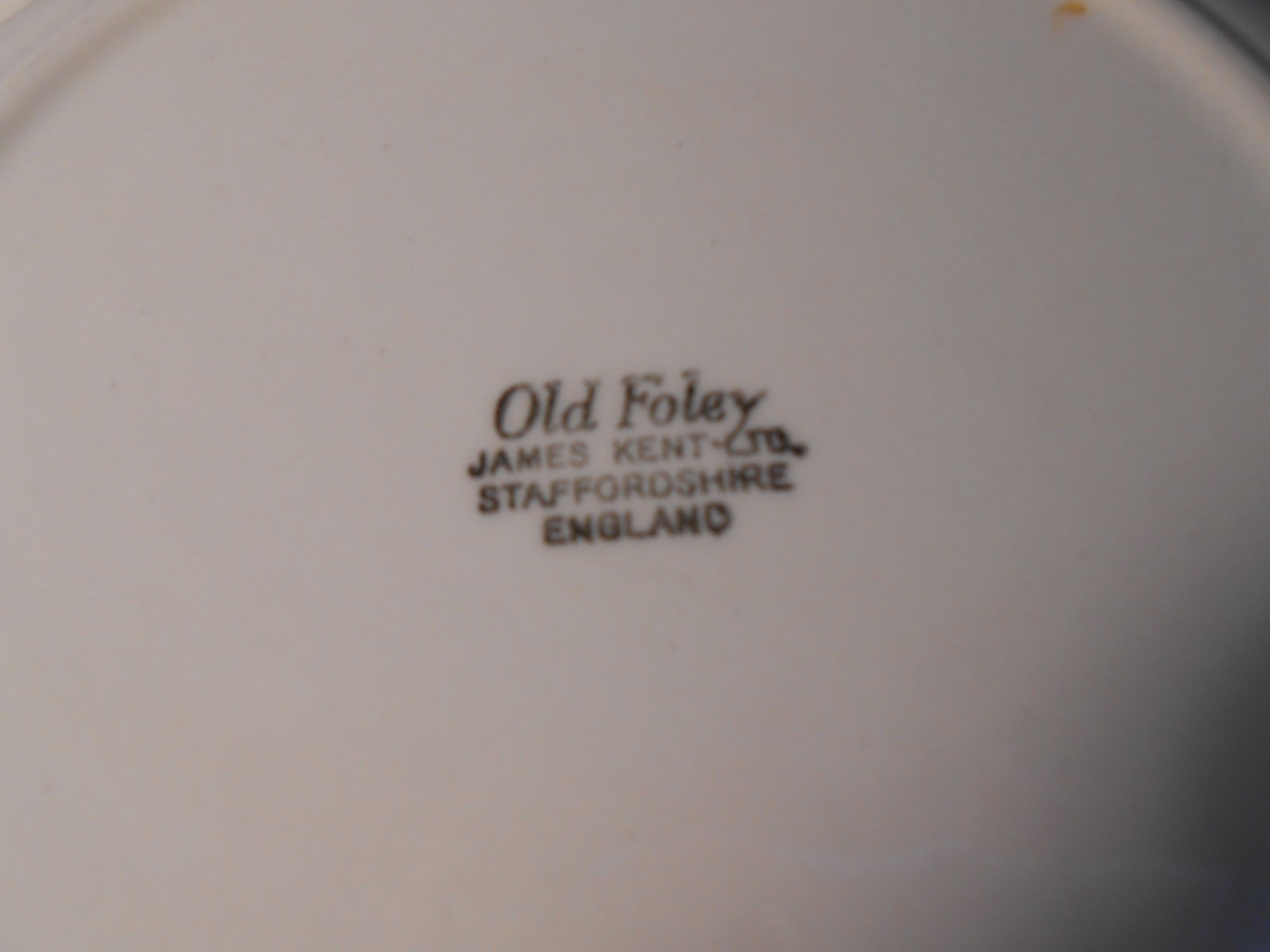 Old Foley James Kent Staffordshire China Plates - White Modern-Looking Set of 5
