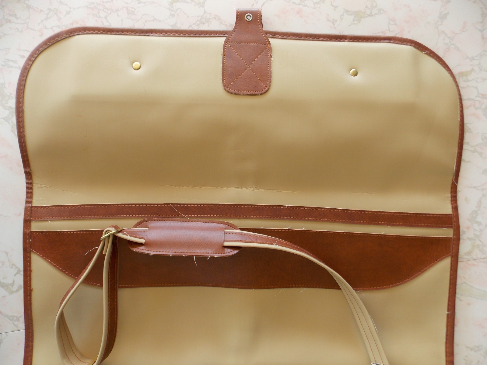 Vintage Mr. Roberts Designer Garment Bag Tan Brown 39 1/2
