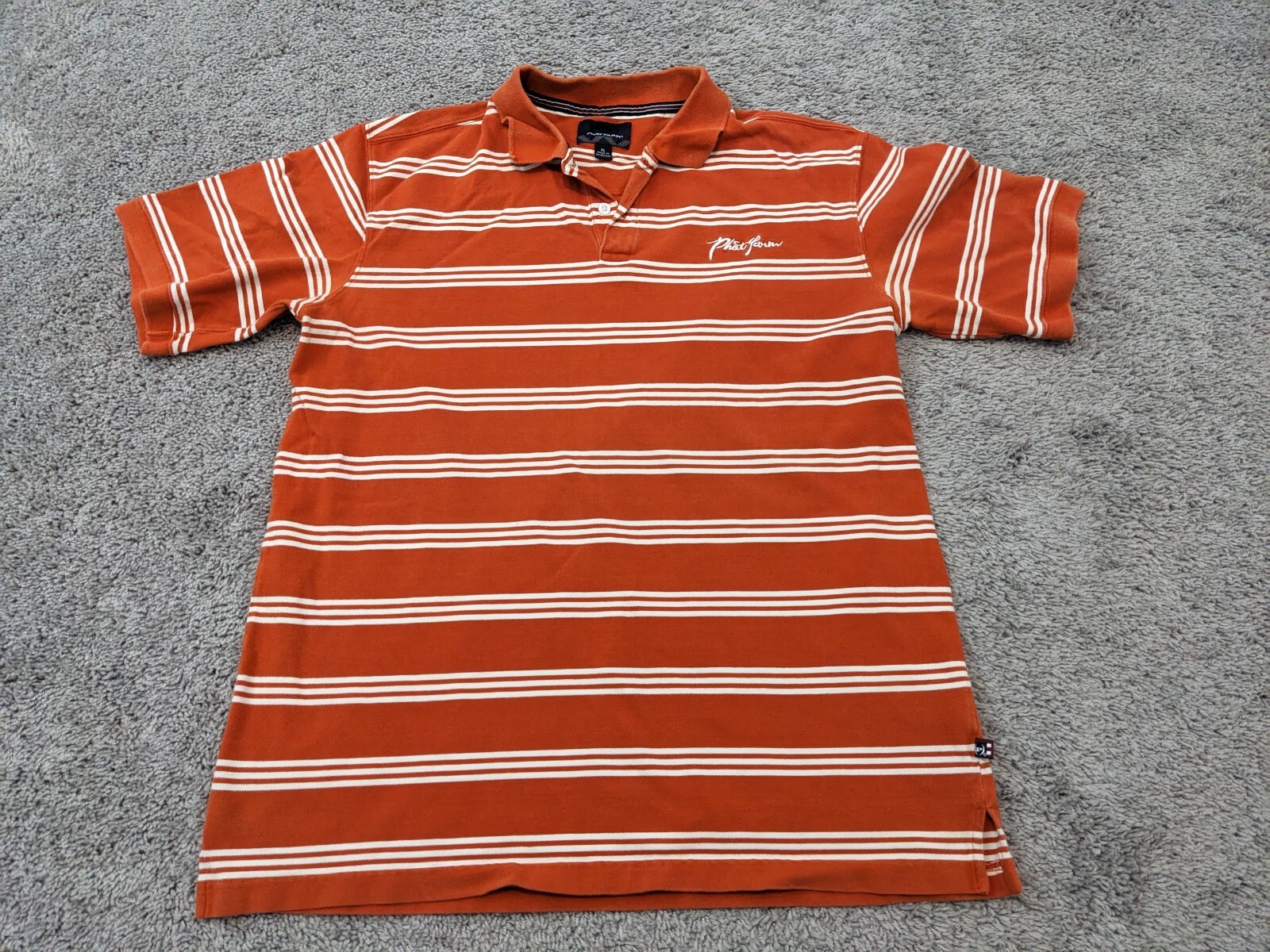 PHAT FARM シャツ　ビッグサイズ　オレンジ　XXL ストリート　英字 PHAT FARM シャツ ビッグサイズ オレンジ XXL ストリート 英字