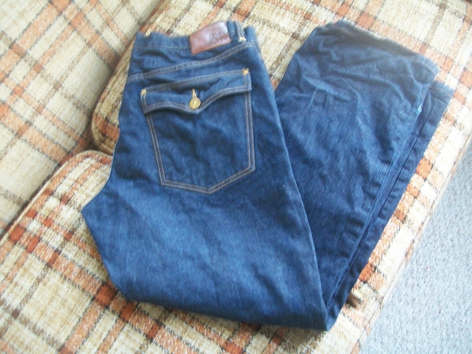 Sean John Mens 36 (Actual 34x33) Dark Wash Pocket Flap Jeans Sean John Mens 36 (Actual 34x33) Dark Wash Pocket Flap Jeans