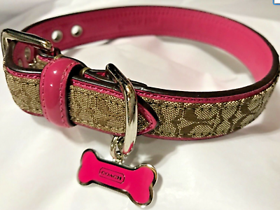 Coach inspired dog collar online
