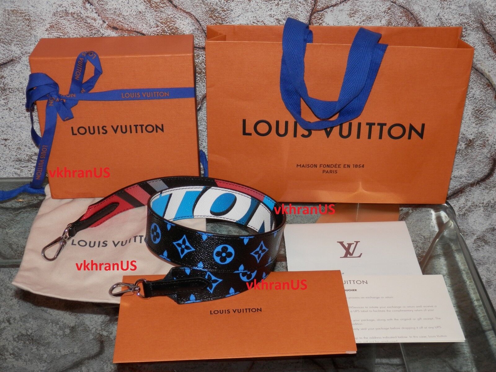 Limited LOUIS VUITTON Bandouliere J02314 Race Blue Digit Limited LOUIS VUITTON Bandouliere J02314 Race Blue Digit