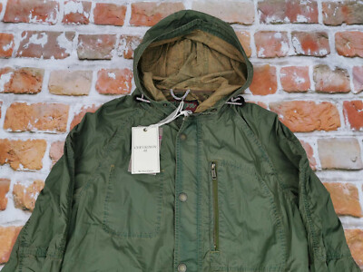 Pre-owned Chevignon Vintage Casual Parka Summer Jacket Coat Olive Green Size: M