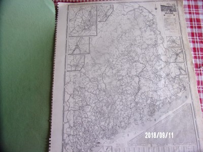 Maine General Highway Atlas 1959 Bureau of Public Roads