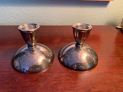Oneida Paul Revere Reproduction Vintage Silver Candlestick Holders
