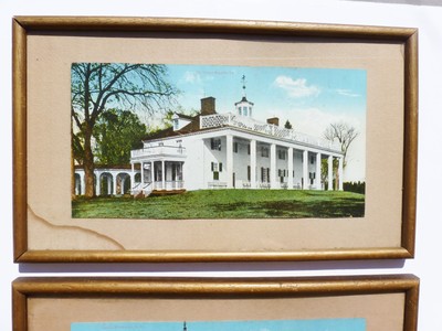 c1910  MOUNT VERNON ,VA  &  CAPITAL  WASHINGTON DC Extra Large Framed Postcards