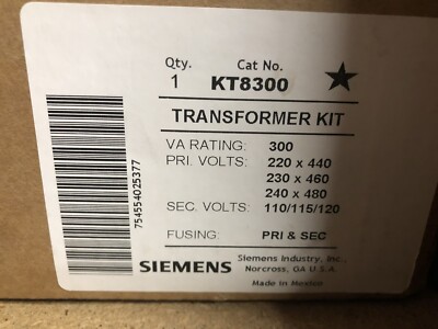NEW Siemens KT8300 Transformer Control 300VA Pri. 230/460V Sec. 115V