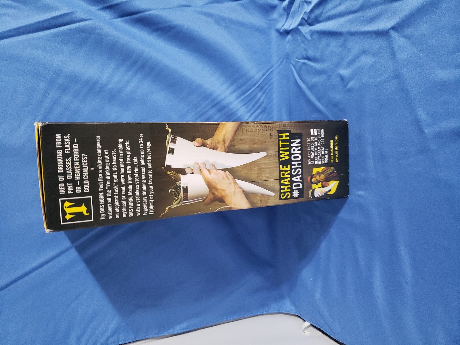 Das Horn Viking Drinking Vessel with Stand & Neck Strap 24oz Beer Mug Jug Gift