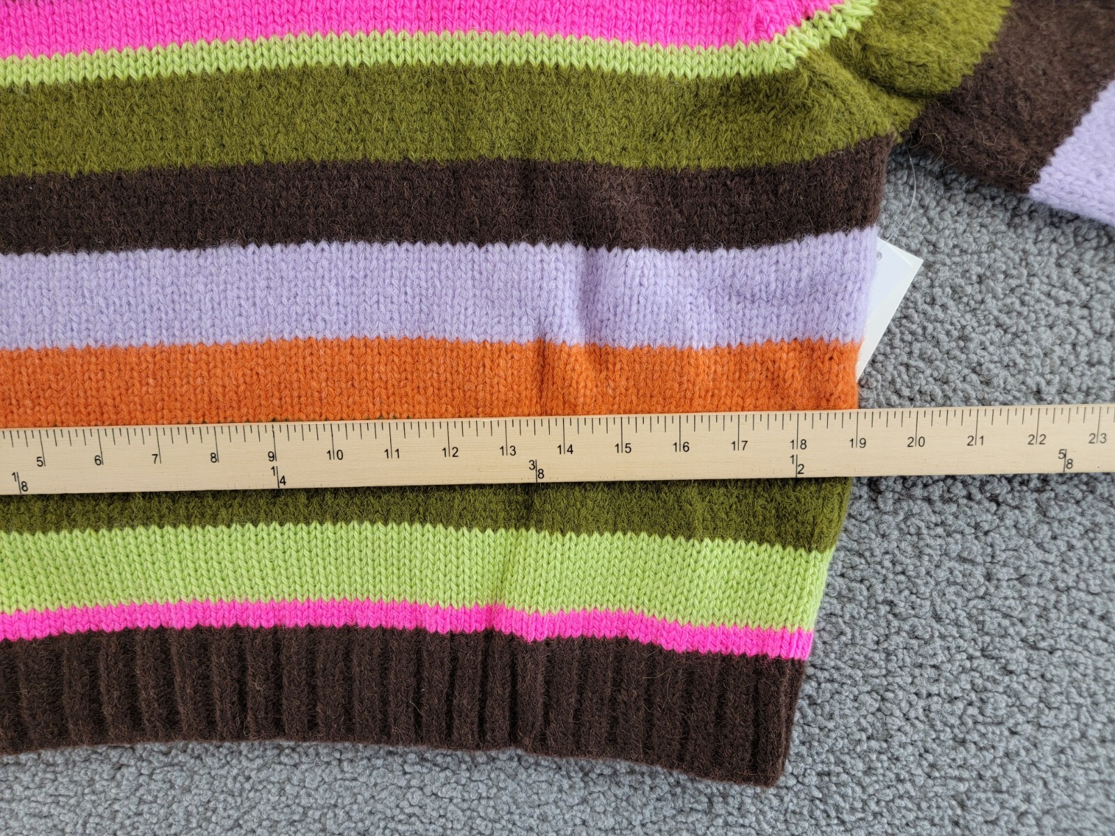 Velvet by Graham & Spencer Nessie Striped Sweater Women's S Multi Crew Neck L/S - Picture 7 of 16