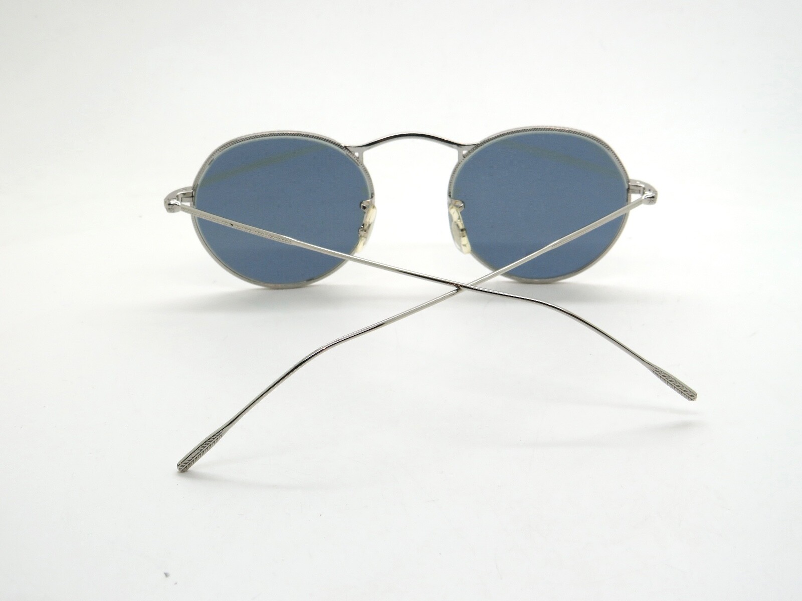 Pre-owned Oliver Peoples M-4 30th Ov1220s 5036r8 Silver/indigo Photochromic 47 Sunglasses In Blue