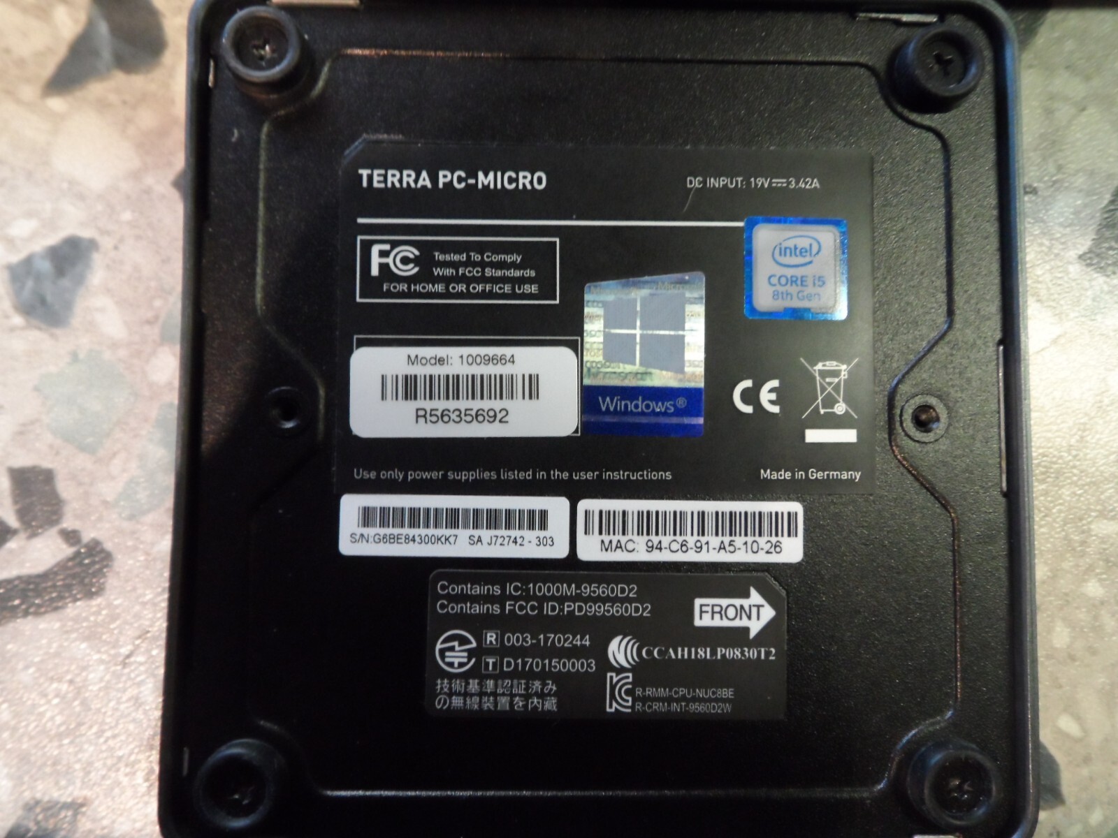 Terra Mini-Pc wie Intel NUC - i5 8.Gen 512GB Windows 11 Pro