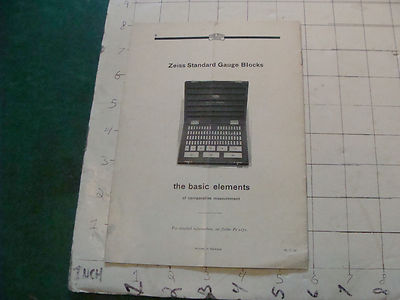 Vintage brochure: ZEISS INDICATOR george scheerr co. 1931; 8pgs
