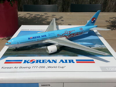 herpa　1/200　KOREAN　AIR　B-777　WORLD　CUP Herpa Korean Air B 777-2B5ER 1:200 550376 World Cup 2002