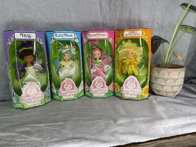 Rose Petal Place Set Of 4 NIB Dolls Sunny Lily Iris And Rose