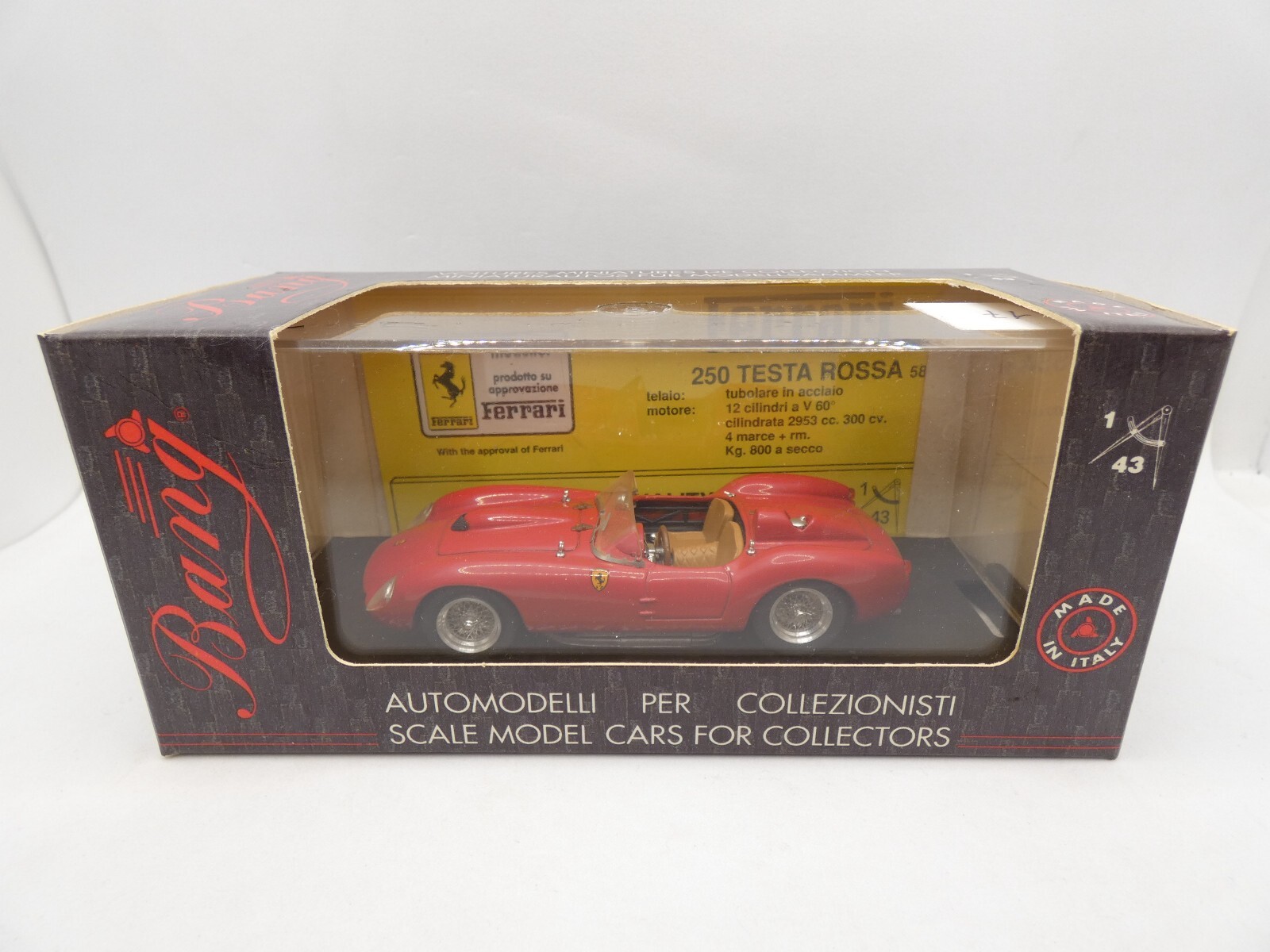 Bang Ferrari 250 TR 7107 1/43 赤 BANG MODELS | 1:43 | 1958 Ferrari 250 Testa Rossa Pontoon
