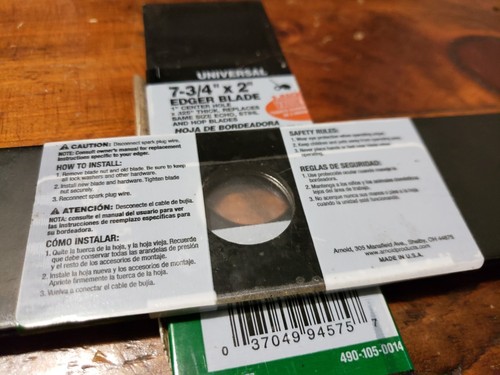 Lot of 4 total Arnold 490-105-0014 Edger Blade, 7-3/4