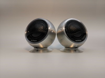 Audison AV K6, Alu pods for Tweeters + Elongated Hole + Mounting Screws, silver