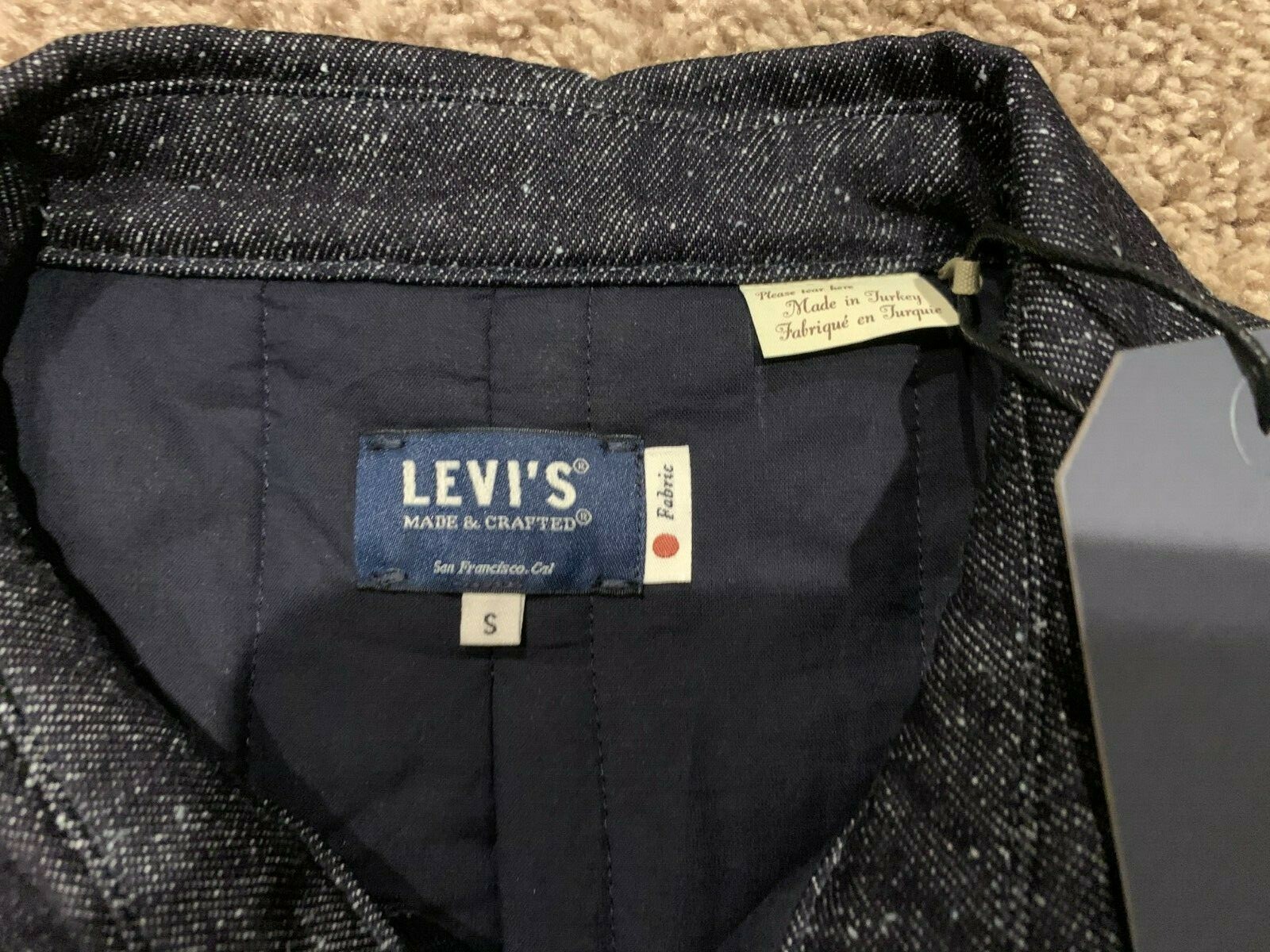 Pre-owned Levi's Made & Crafted Sack Jacket Japanese Fabric Neppy Denim (s) Rt$348 B5 In Multicolor