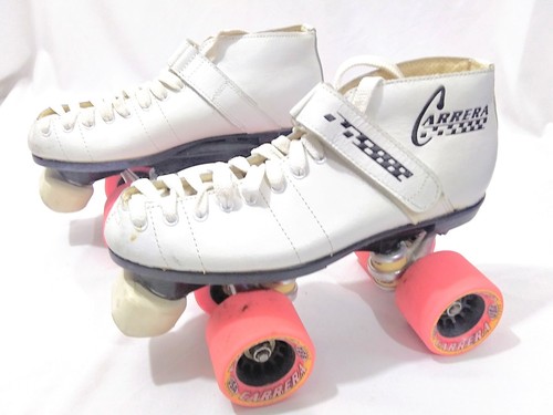 Riedell Carrera Boots Indoor Speed Skates White Leather Womens Size 6