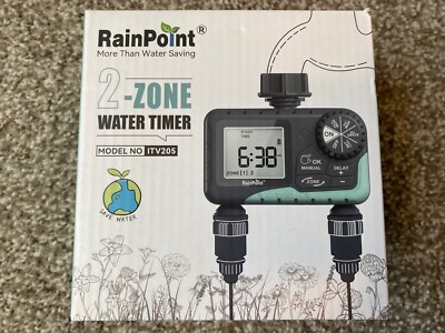 RainPoint 2 Zone Digital Water Timer ITV205 NEW