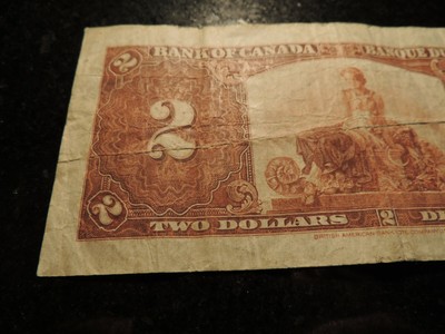 1937 BANK OF CANADA $ 2 TWO DOLLARS BC-22b GORDON TOWERS W/B 7908138