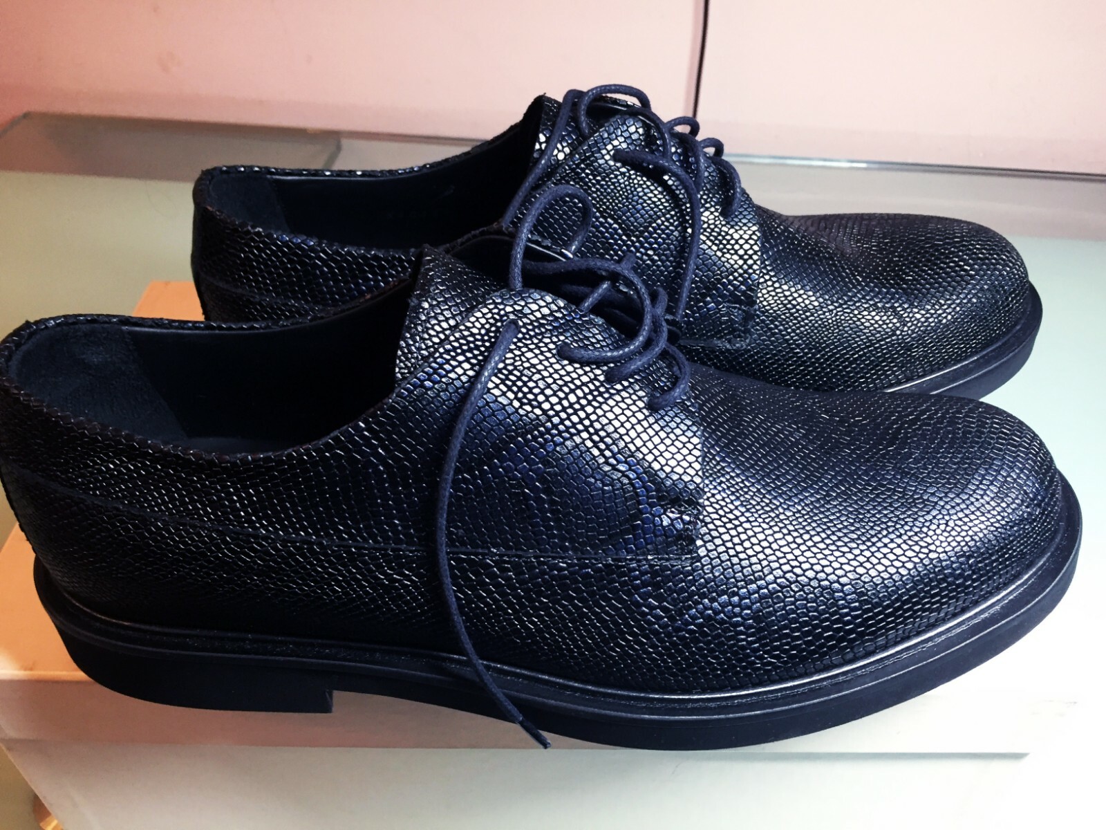 Giorgio Armani 黒レザーチャッカブーツ メンズ 41 1/2