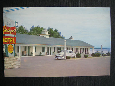 Jackpot Motel Downtown Route 9 Plattsburg, NY New York Postcard, Lake Champlain 