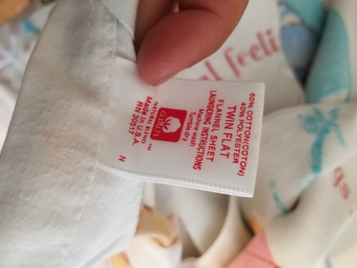 CARE BEARS VINTAGE 1982 Twin Sheet Set - Flat Top and Fitted Bottom Sheets