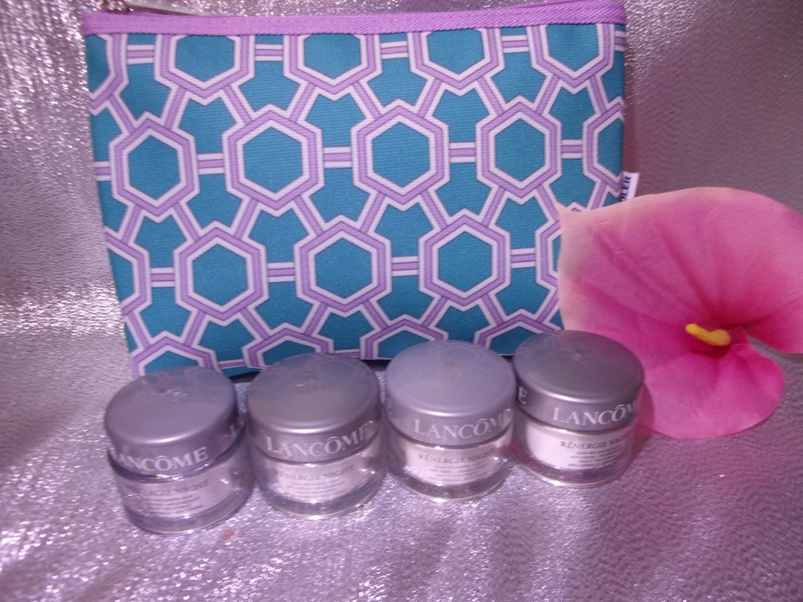 4 Lancome Renergie Night Treatment Anti-wrinkle, Restoring =2 OZ Total with Bag!