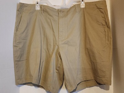 NWT George Flat Front Chino Shorts Above The Knee Men's Size 44 Stone Wash 