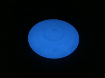BLUE GLOW in the DARK!  UFO Flying Saucer Alien Space Ship - HO Scale - 1:87