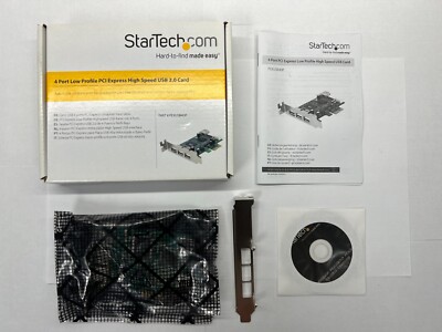 StarTech.com 4-Port Low-Profile PCI Express High-Speed USB 2.0 Card PEXUSB4DP
