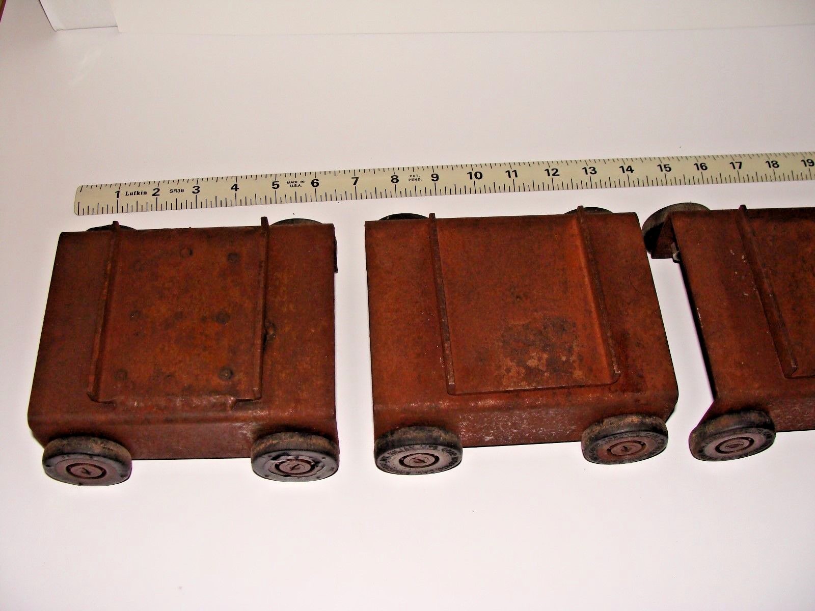 4 Vintage Heavy-Duty Steel Moving Tucks w/ Ball Bearing Wheels