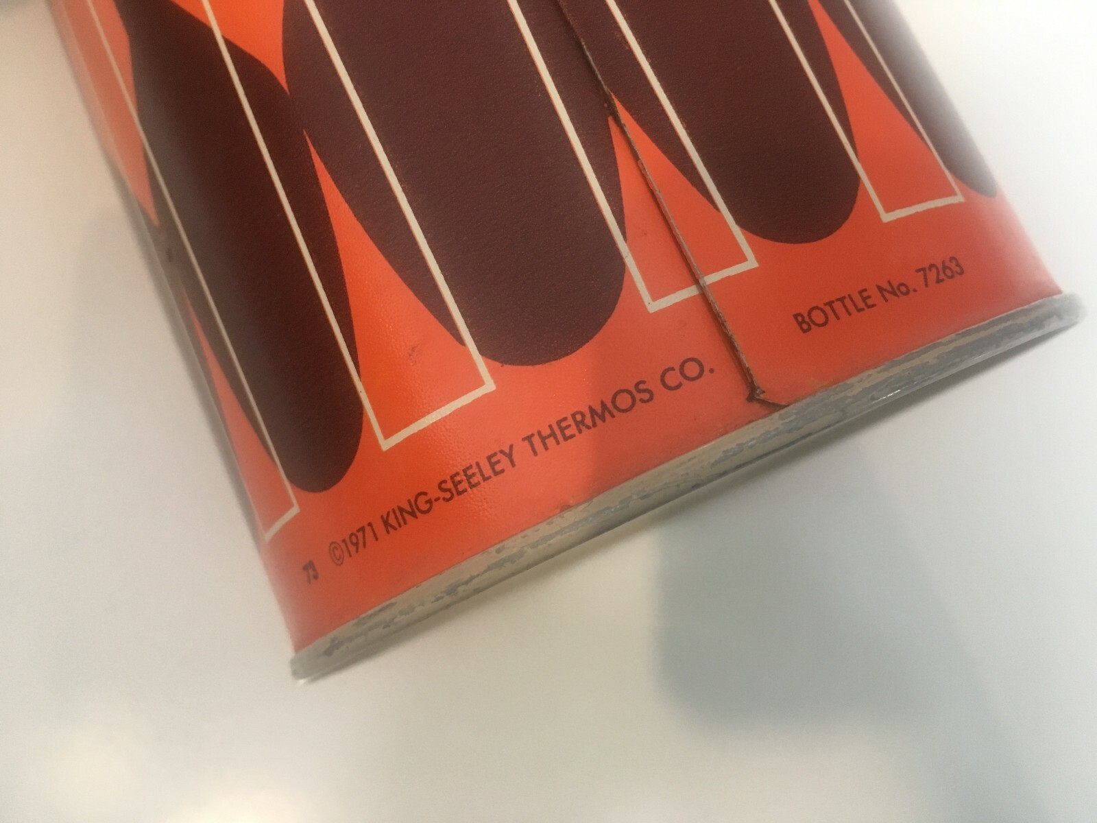 Vintage King Steely Thermos 1971 Pint Size Metal - 7263 - NICE CLEAN - FREE SHIP