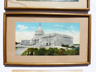 c1910  MOUNT VERNON ,VA  &  CAPITAL  WASHINGTON DC Extra Large Framed Postcards