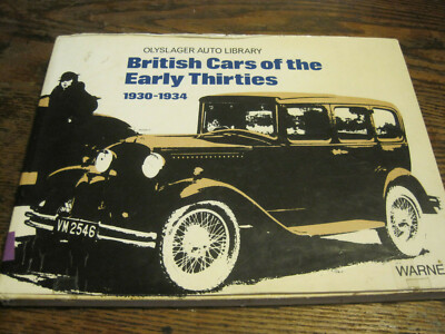 British Cars of the Early Thirties 1930-1934 Olyslager Auto library HBK W/DJ