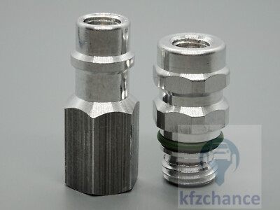 2X KLIMAANLAGE HD ND ANSCHLÜSSE FÜR R134a FÜR KFZ AUDI FORD OPEL SEAT SKODA VW