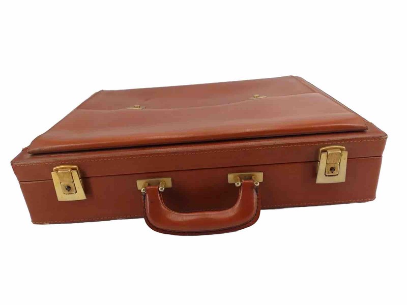 Malette Attache Case Cuir Vintage 1970 Porte Documents / TrÃS Bon Etat