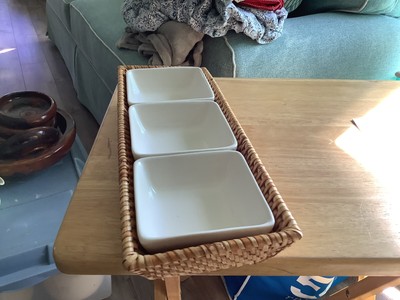 Woven serving basket 3 - 4  Serving/Appetizer Party Tray dishes