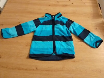 Fleecejacke Jacke Größe 86/92 TCM blau gestreift Jungen sehr guter Zustand