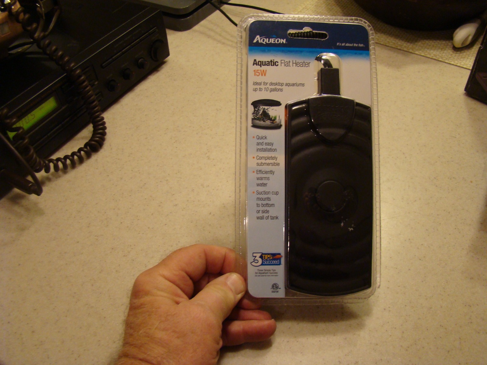 Aqueon Aquatic Flat Heater 15W Fast SHIPPING New Sealed